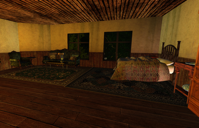 Interior view of 101 Dreary Lane. A flat above the general store.